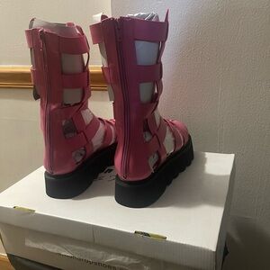 PINK GLADIATOR SANDALS $40